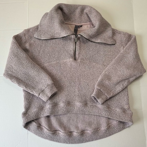 Sweaty Betty Sweaters - Sweaty Betty Restful Bouclé
Half Zip Pullover Sweatshirt Womens 4 Pink Gray